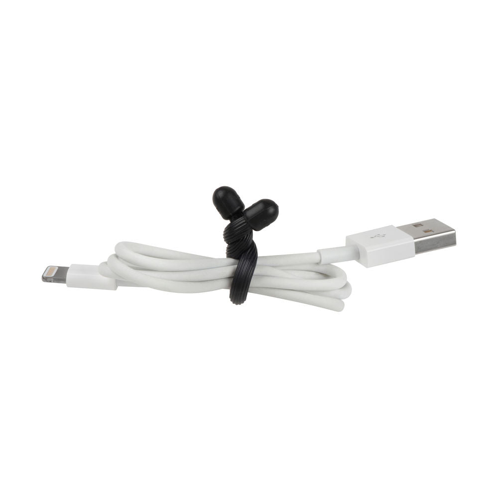 Nite Ize Gear Tie Reusable Rubber Twist Tie 3in - 4 Pack - Black