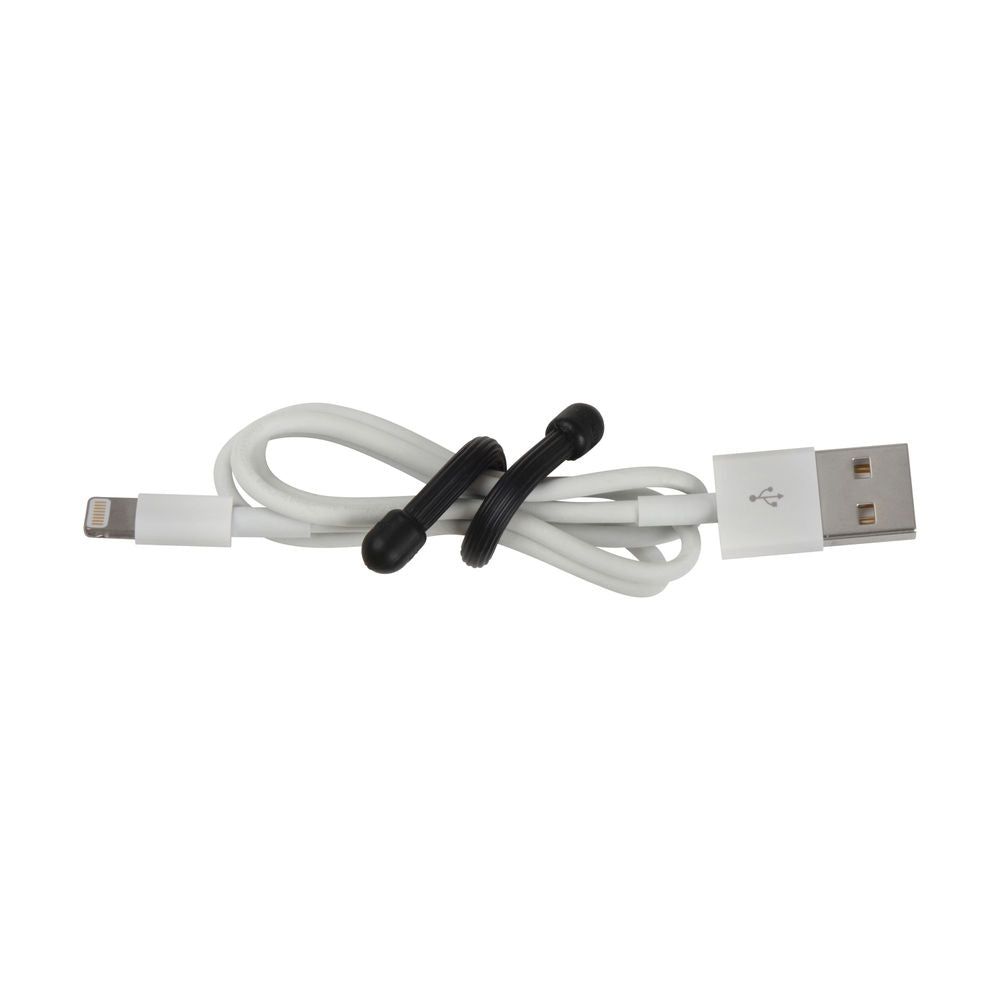 Nite Ize Gear Tie Reusable Rubber Twist Tie 3in - 4 Pack - Black
