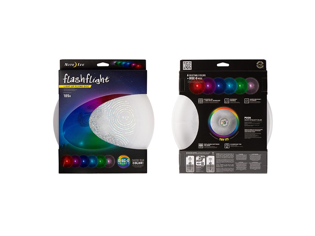 Nite Ize FlashFlight Rechargeable Light Up Flying Disc - Disc-O Tech