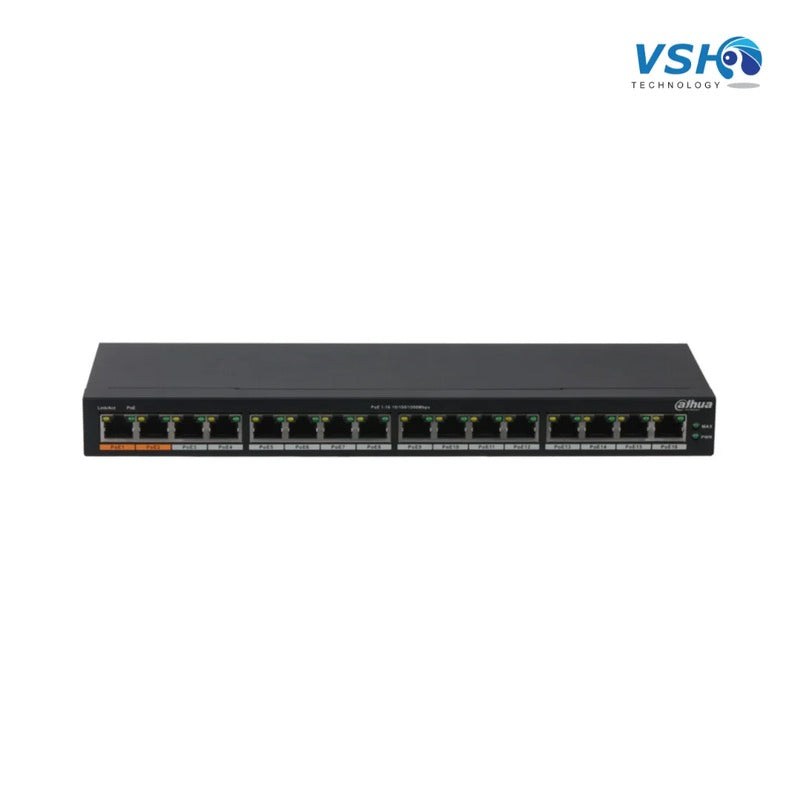 Dahua Switch Unmanaged 16 PoE GB SFP 190W