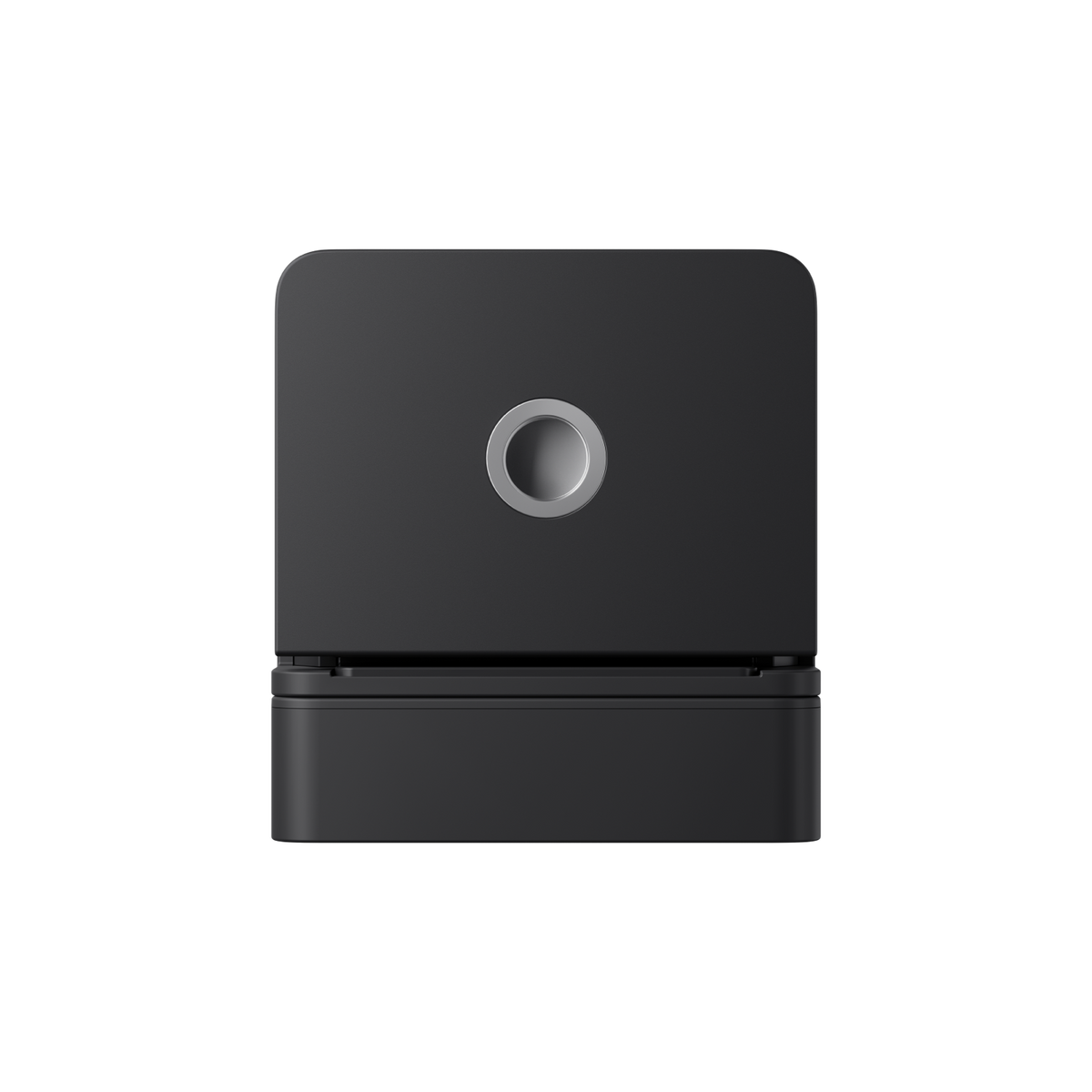 OBSBOT Meet Flip AI 4K webcam — folded, rear view