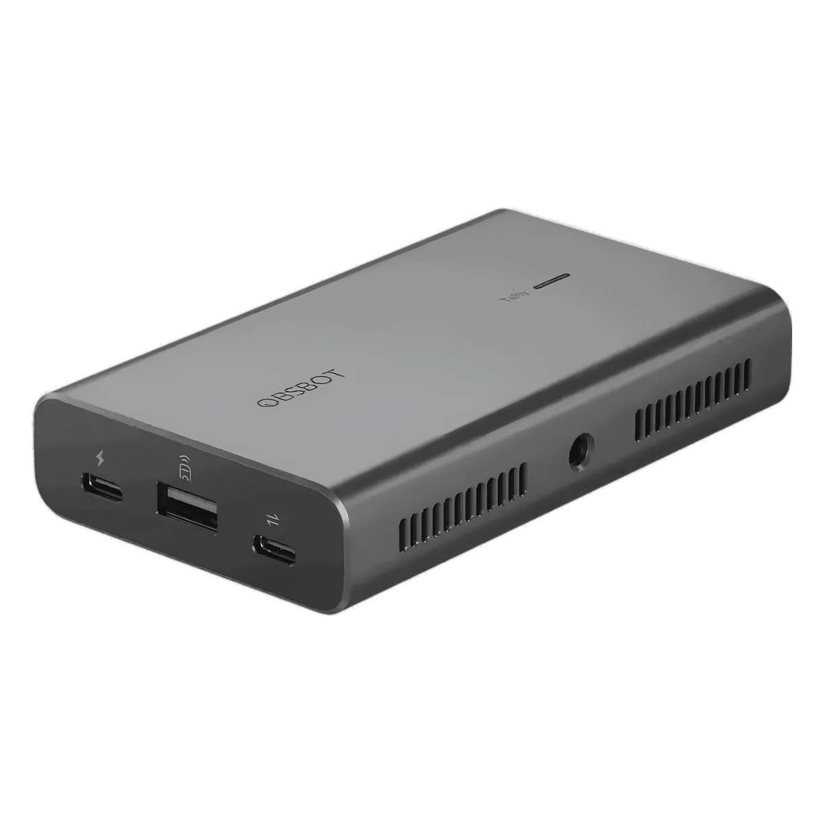Compact OBSBOT UVC to NDI plug-and-play video streaming adapter for professional broadcasting.