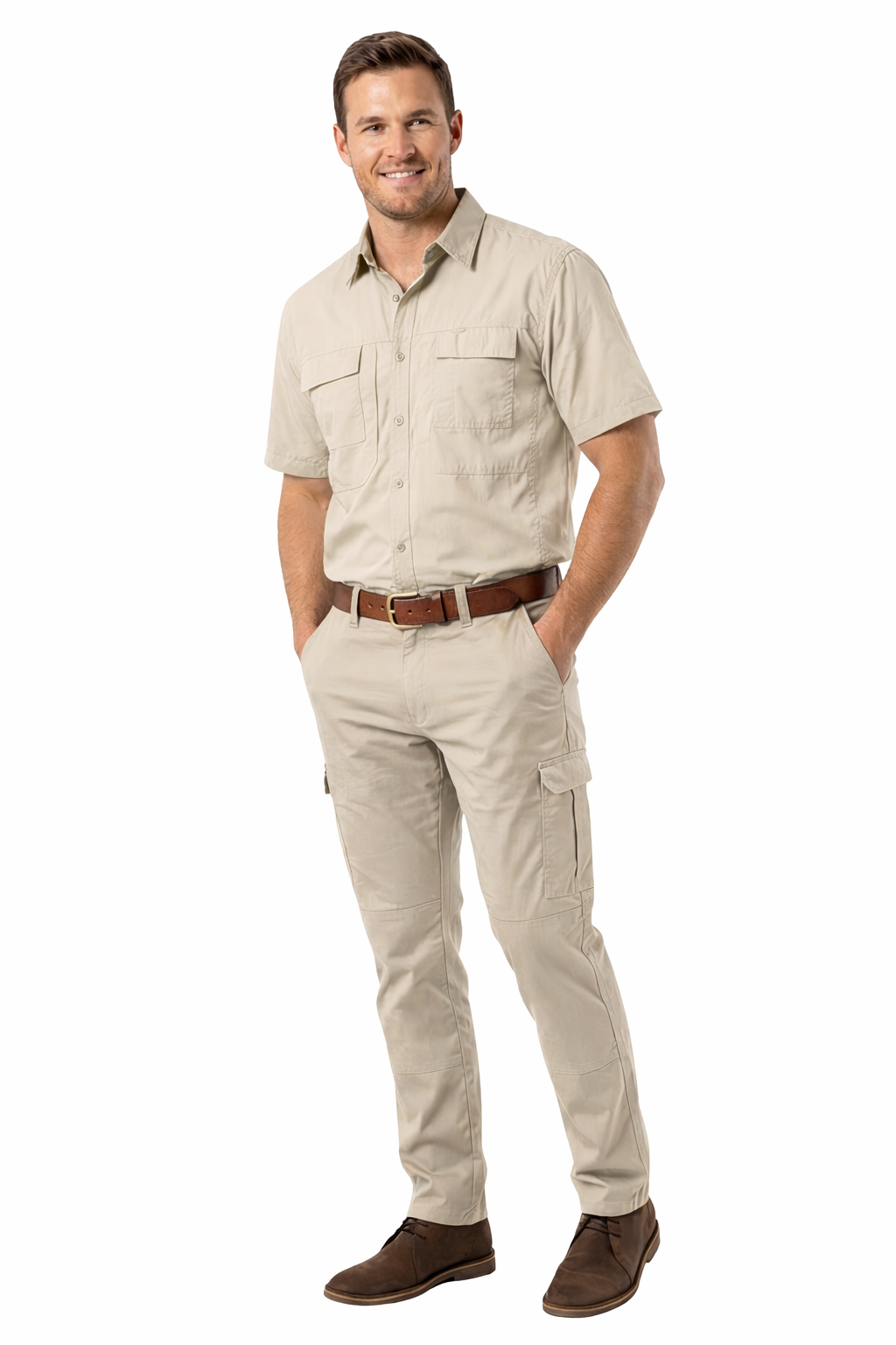 Vent on Back Button up 100% Cotton