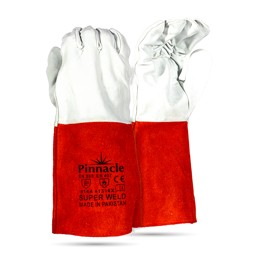 Pinnacle SUPERWELD TIG GLOVE Goat Skin with Red Extend Cuff (13-100081)