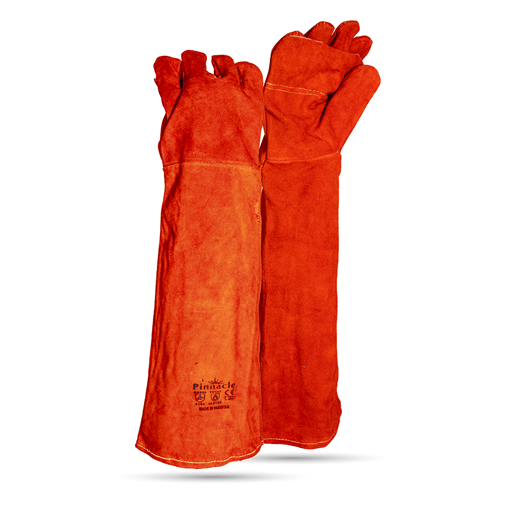 Pinnacle Red Heat Resistant Apron Glove, Kevlar Stitch, Shoulder Length 16" (13-1001031)
