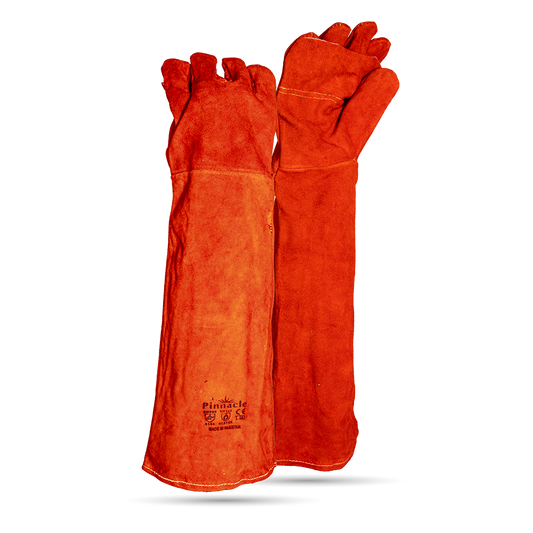 Pinnacle Red Heat Resistant Apron Glove, Kevlar Stitch, Shoulder Length 16" (13-1001031)