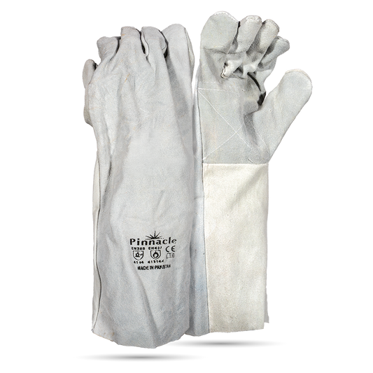 Pinnacle Chrome Leather Double Palm Glove Elbow Length 8" (13-100110)