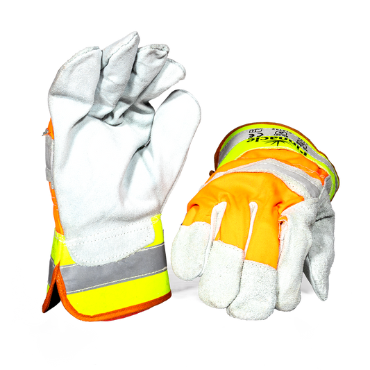Pinnacle Hiviz Chrome Leather Glove with Reflective Tape (13-1001163)
