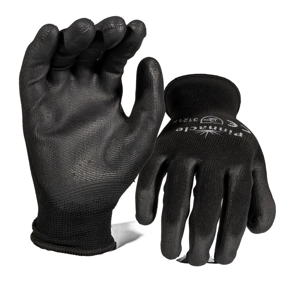 Pinnacle Black Pu Palm Coated Glove Size 10 (13-100291)