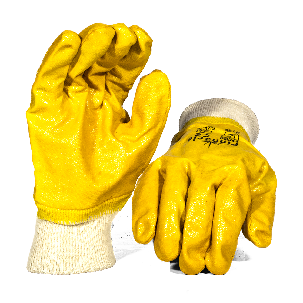 Pinnacle Yellow Nitrile Glove Knit Wrist Size 10 (13-100306)