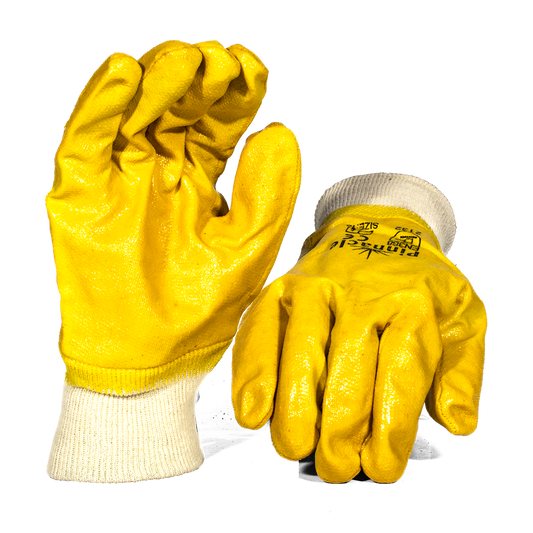 Pinnacle Yellow Nitrile Glove Knit Wrist Size 10 (13-100306)