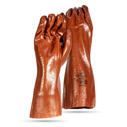 Pinnacle Brown PVC ABRASION Glove Open Cuff 35cm (13-100319)
