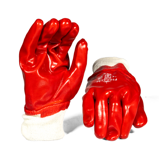 Pinnacle PVC Red Glove Knit Wrist (13-100320)