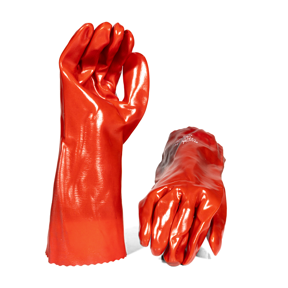 Pinnacle PVC Red Glove Open Cuff 35cm (13-100322)