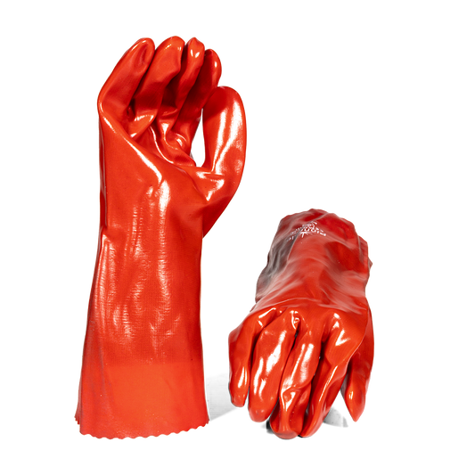 Pinnacle PVC Red Glove Open Cuff 35cm (13-100322)