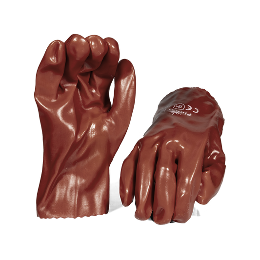 Pinnacle PVC Brown Heavy Duty Glove 27cm Smooth Palm (13-1003237)