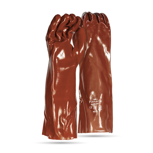 Pinnacle PVC Brown Heavy Duty Glove 40cm Smooth Palm (13-1003238)
