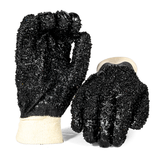Pinnacle Black Chip PVC Glove Knit Wrist (13-100323C)