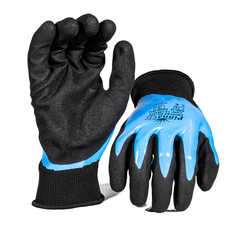Pinnacle ProFLEX OILGRIP Nitrile Double Coated, Sandy Palm Glove, Oil Resistant (13-1003273)