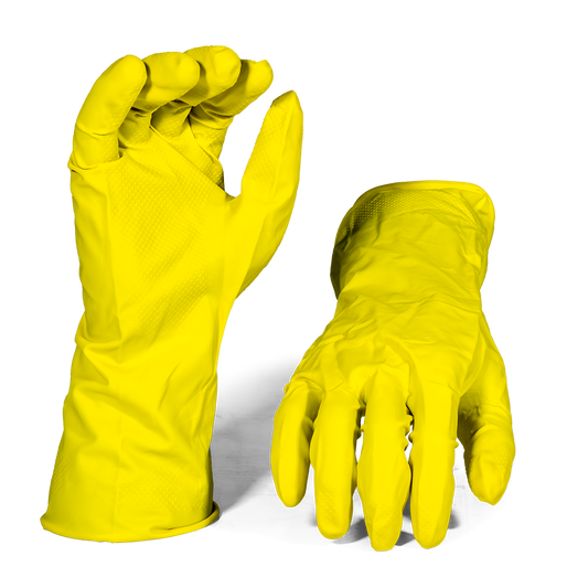 Pinnacle Yellow Household Glove with Flock Liner (L) (13-100331)