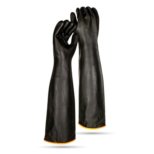 Pinnacle Black Industrial Latex Glove Smooth Palm 55cm (13-1003501)