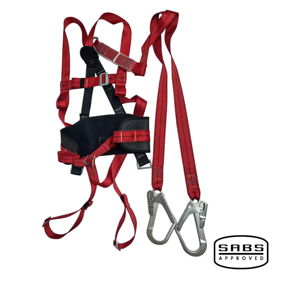 Pinnacle ALPHA Double Lanyard Full Body Harness Scaffold Hook with Kidney Support - Guards On Duty Shop & Security Guards