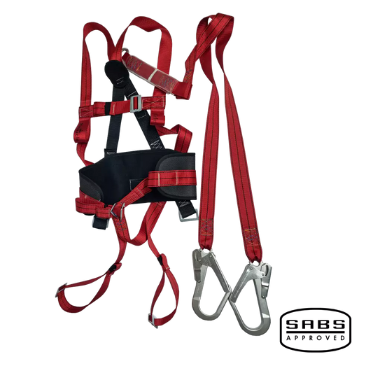 Pinnacle ALPHA Double Lanyard Full Body Harness Scaffold Hook with Kidney Support - Guards On Duty Shop & Security Guards
