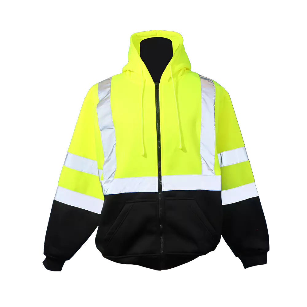 Pinnacle Lime/Black Pro Fleece Jacket with Hood (S – 2XL)
