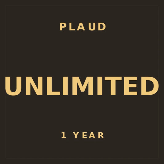Plaud Unlimited Licence 1 Year — AI voice recorder subscription with cloud transcription