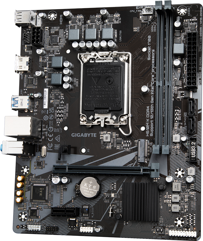 GIGABYTE Intel® H610 Chipset for LGA 1700; 2x DDR4; 1x M2; HDMI; mATX