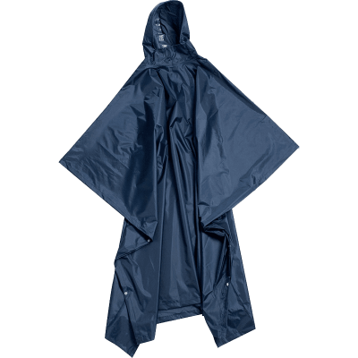 1PC Rubberised Poncho - Black Navy