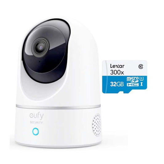 Eufy Indoor Cam 2K Pan&Tilt + Micro SD 32GB - Bundle - Guards On Duty Shop