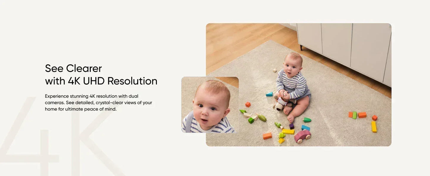 Eufy Indoor Cam S350 4K Dual Lens 360 Degree Surveillance Wired Indoor Camera (Special) Guards On Duty Security