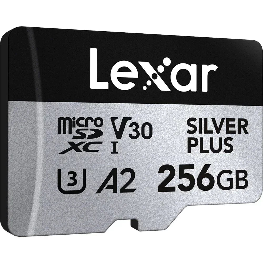 Lexar 256GB Professional SILVER PLUS UHS-I microSDXC Memory Card + SD Adapter Guards On Duty Security