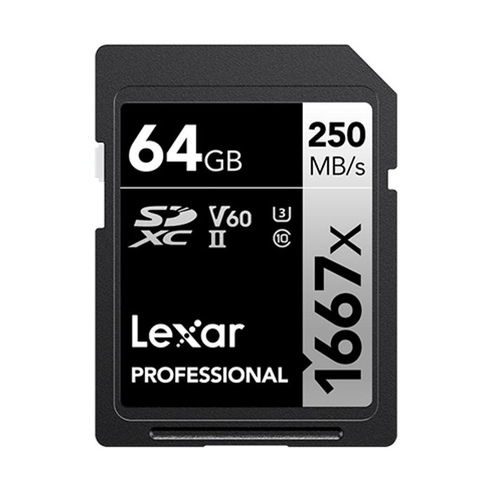 Lexar Proffesional 1667x 250MB/S UHS-II SDXC Memory Card - 64GB - Guards On Duty Shop