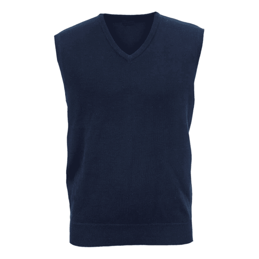 Sleeveless Pullover V-Neck Jersey - Black Navy Size Small-2XL