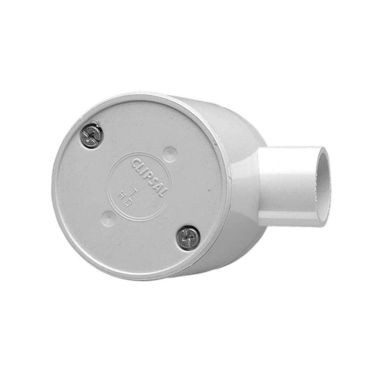 NAT Security - PVC ROUND BOX 1WAY + LID + SCREWS 20MM