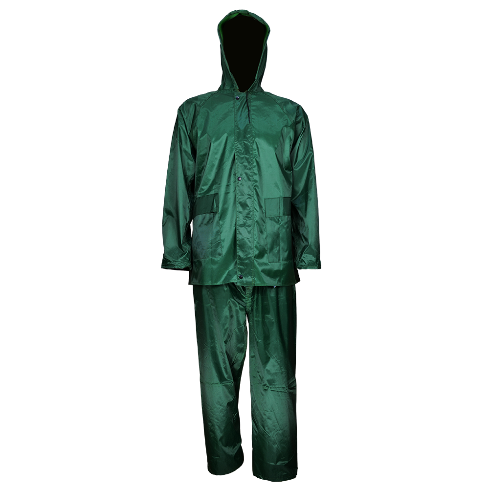 Pinnacle Oxford Rubberised Rain Suit Olive Green (S – 3XL)