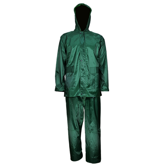 Pinnacle Oxford Rubberised Rain Suit Olive Green (S – 3XL)