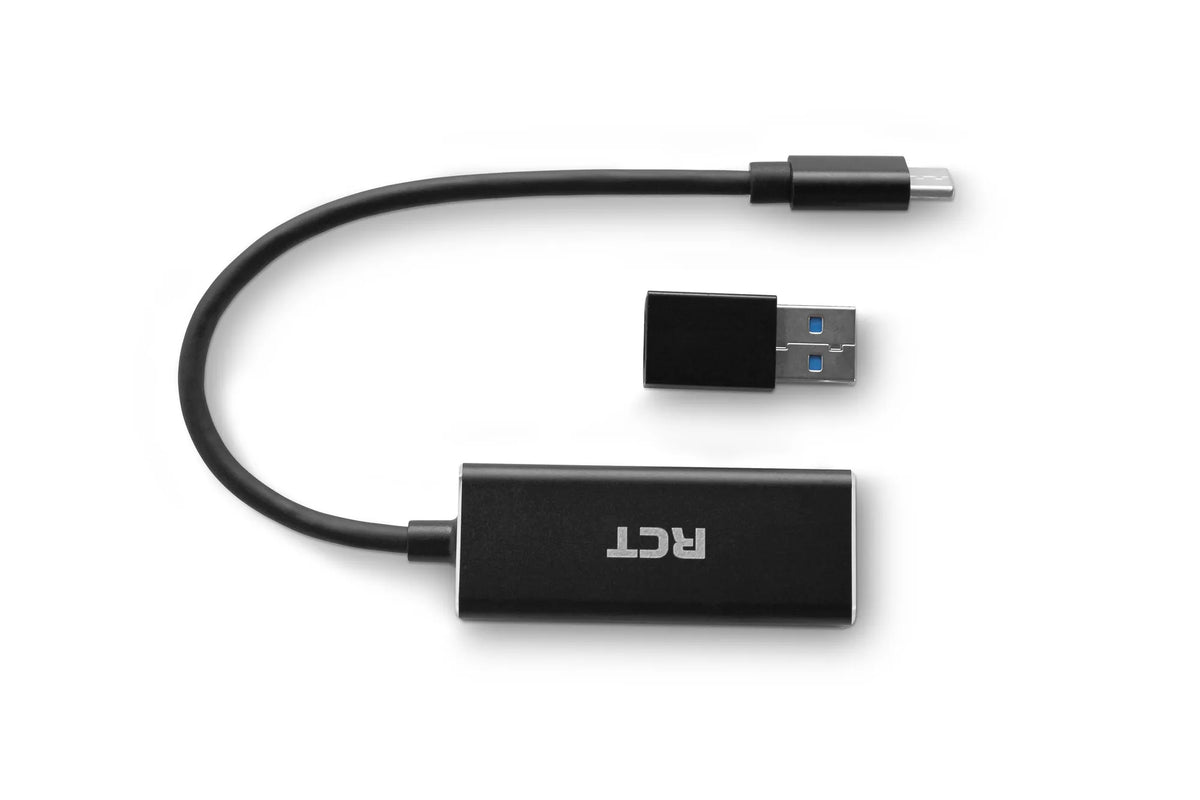RCT USB 3.0 type Gigabit ethernet adapter with C & A converter