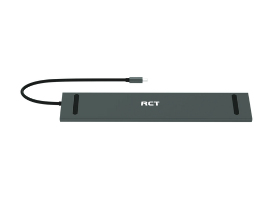 RCT 13-in-1 USB type C dock with MST function;1 HDMI; 1 DP; 1 VGA; 3 USB 3.0; 1 RJ45; PD; 3.5mm audio & mic; SD/TF3.0 reader