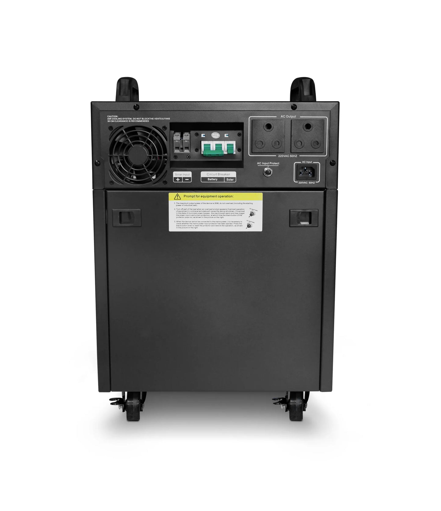 RCT 2KVA/2000W LINE INTERACTIVE UPS INVERTER TROLLEY WITH 2 X 100AH BATTERIES  (Warranty Electronics- 1 year; Battery 6 Month)