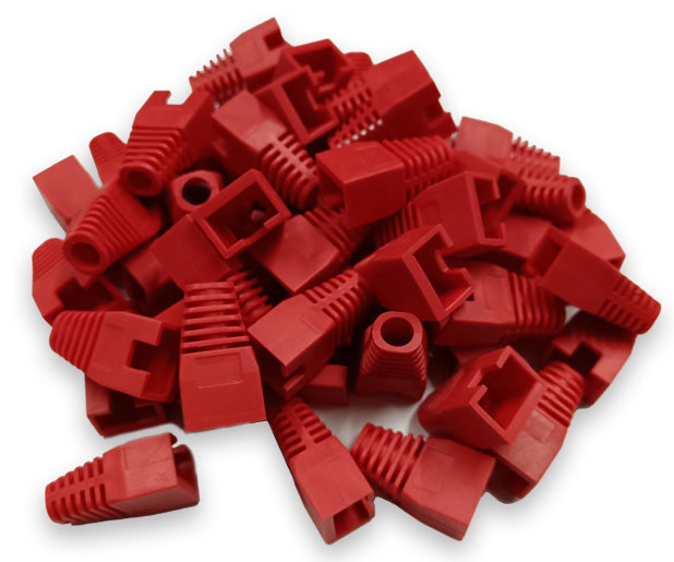 RJ45 Boot (Red) 50x Packet