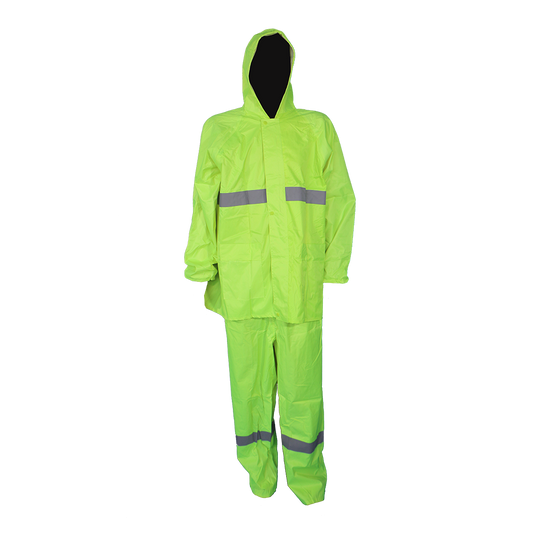 Pinnacle Oxford Rubberised Rain Suit Lime with Reflective (S – 2XL)