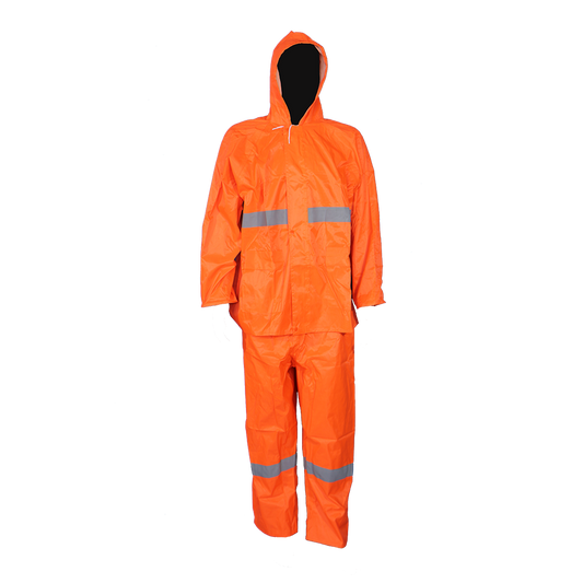 Pinnacle Oxford Rubberised Rain Suit Orange with Reflective (S – 2XL)