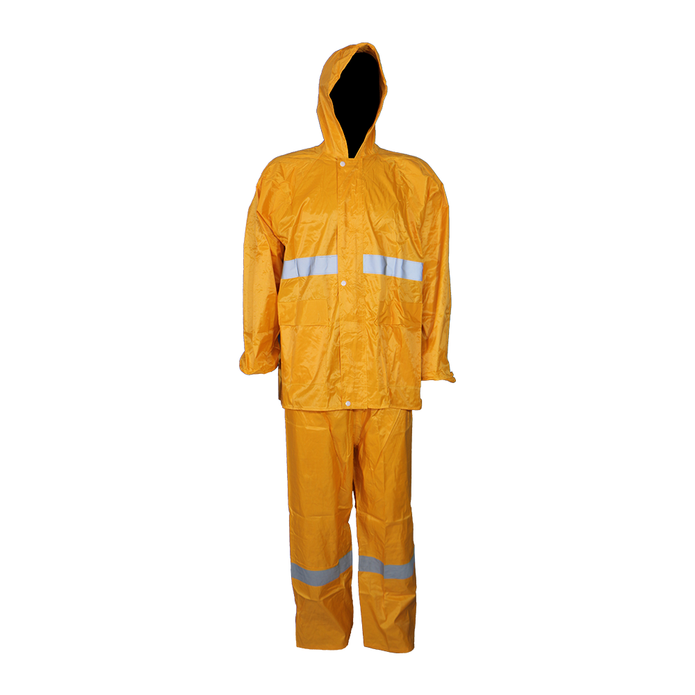 Pinnacle Oxford Rubberised Rain Suit Yellow with Reflective (S – 3XL)