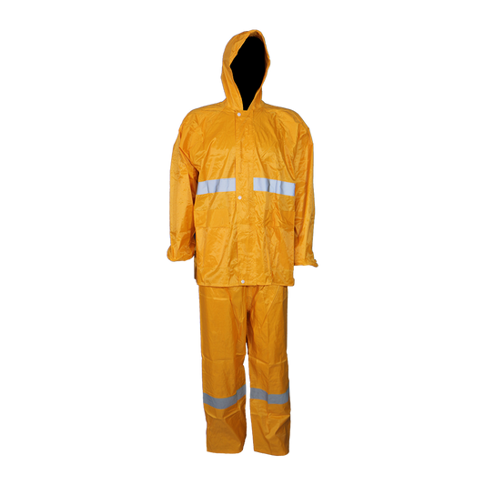 Pinnacle Oxford Rubberised Rain Suit Yellow with Reflective (S – 3XL)