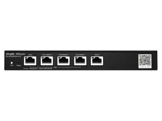 Reyee 5 Port Gigabit 4 WAN 4 PoE 60W Cloud Router | RG-EG305GH-P-E Guards On Duty Security