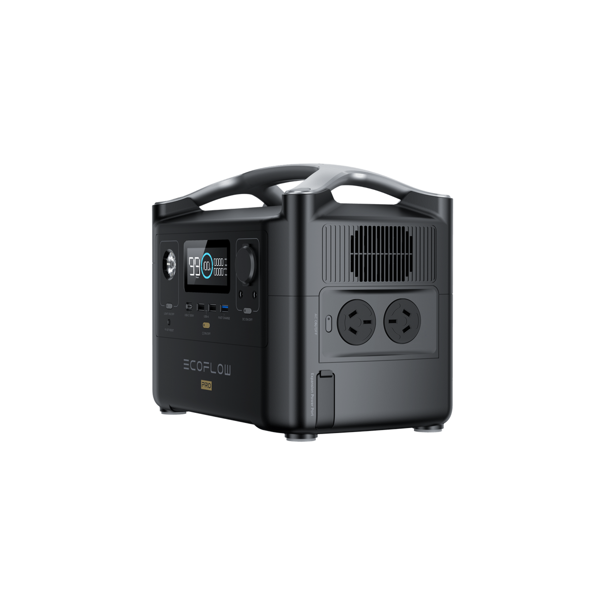 ECOFLOW RIVER PRO Portable Power Station - 720Wh Battery - 600W output; 200W Solar charger. SA Socket