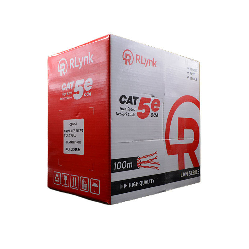 RLynk CAT5 UTP CCA Cable 0.50mm 100m pull box